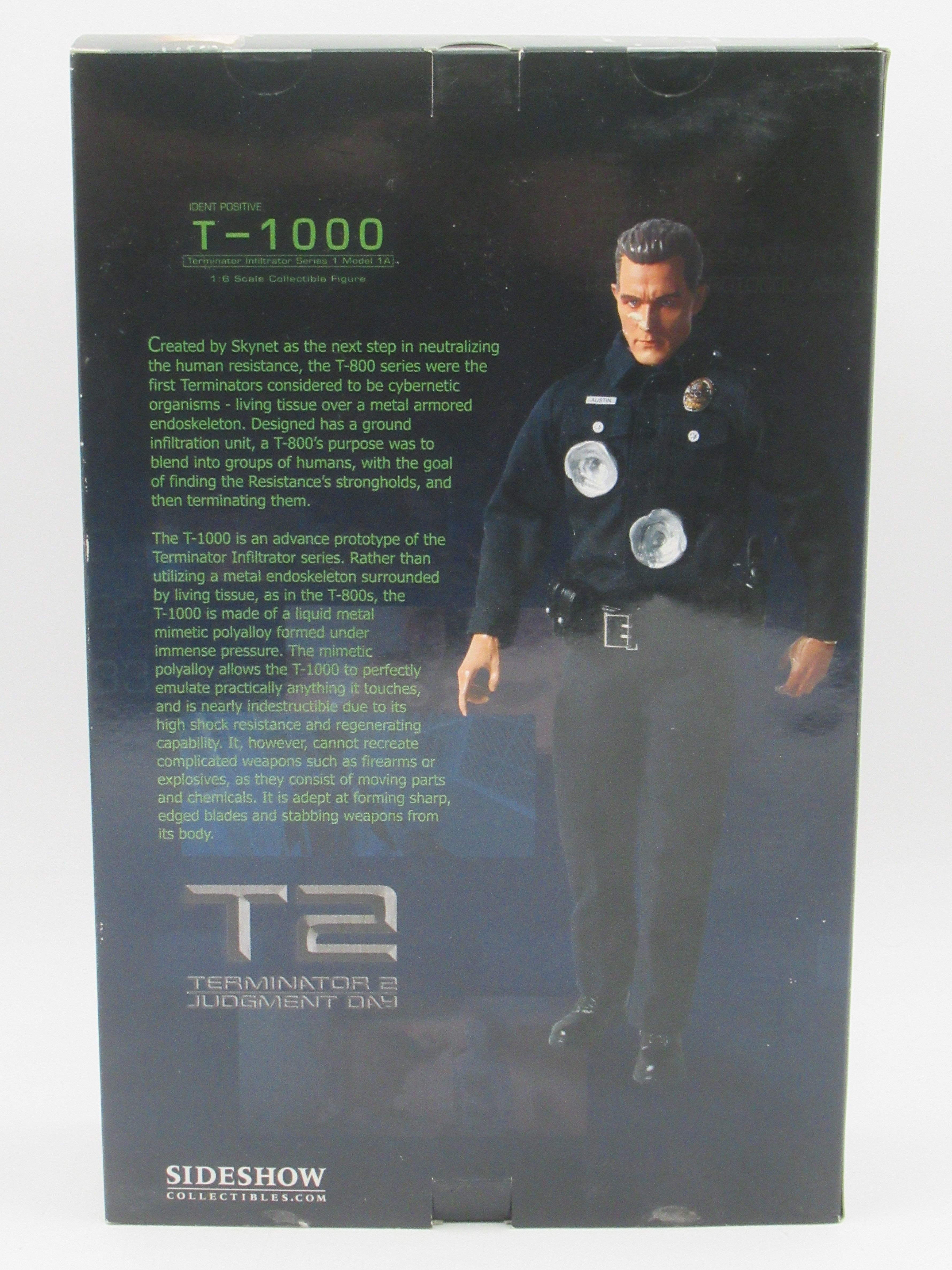 TERMINATOR 2: Judgment Day T-1000 1:6 Scale Figure - Sideshow Collectibles (2006) T2 Terminator Infiltrator Series 1